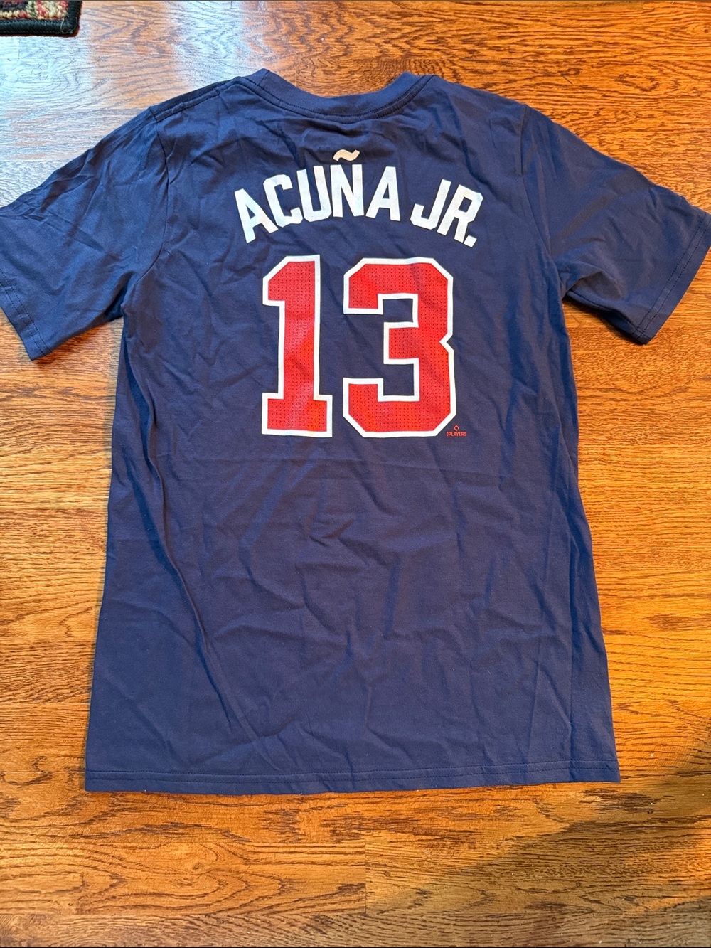 Nike Atlanta Braves Ronald Acuna Jr Navy Blue T-Shirt